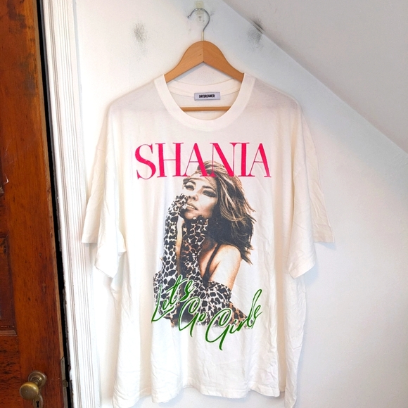 Daydreamer Tops - DAYDREAMER White Shania Twain Graphic Band Poster Western Retro 90s Tee One Size